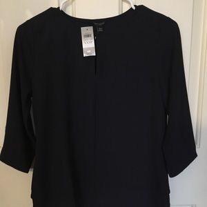 Ann Taylor XXSP Navy Blouse